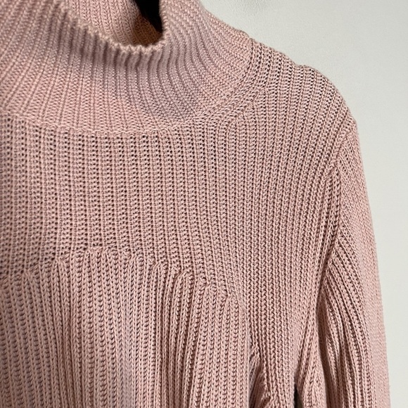 525 American blush pink mock neck trapeze sweater - Picture 4 of 5